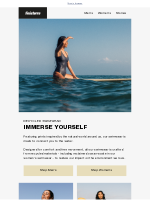 Finisterre - New Recycled Swimwear To Help You Embrace The Ocean