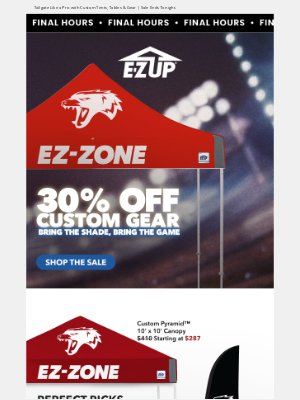 EZUP Instant Shelters - 🏈 Your Game Day Setup Just Got 30% Better