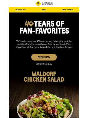 California Pizza Kitchen - Look what's back on the menu 👀