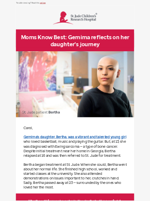 St. Jude Children's Research Hospital - Patient Bertha's legacy continues to shine ⭐