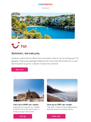 momondo (United Kingdom) - Take off this summer with TUI.