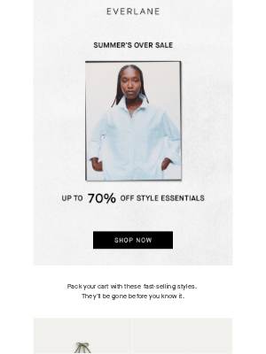 Everlane - Up to 70% Off Essentials—Summer’s Over Sale