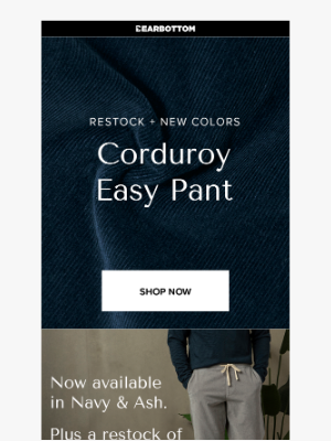 Bearbottom Clothing - RESTOCKED: Corduroy Easy Pant