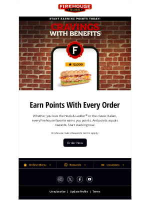 Firehouse Subs - Points Come Standard with Every Order
