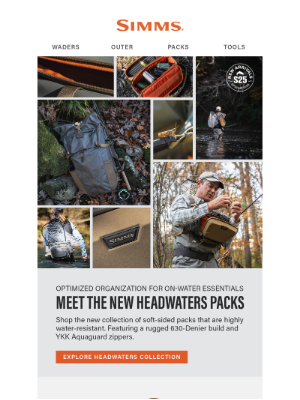 Simms Fishing Products - All-New Headwaters Fishing Packs