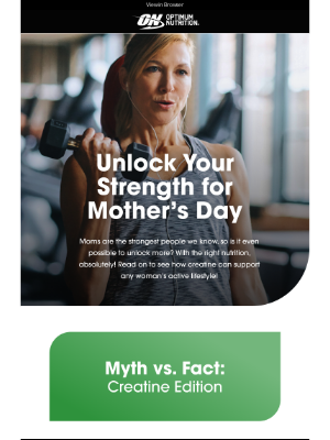 Optimum Nutrition - Unlock Your Strength for Mother’s Day