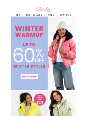 The Pink Lily Boutique - Winter Warmup SALE: up to 60% OFF ❄️