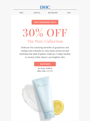 DHC - Visibly Minimize Pores! Powered by Citrus ➡️