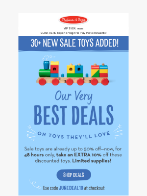 Melissa & Doug LLC - [Exclusive] Up to 50% + Extra 10% Off!