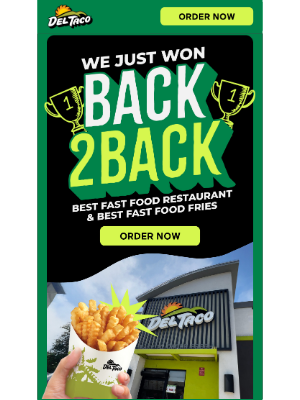Del Taco Restaurants - Back 2 Back Champs 🏆