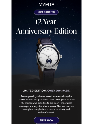 MVMT Watches - Just Dropped: 12 Year Anniversary Edition