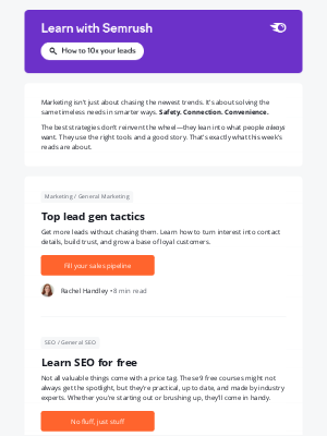 SEMrush - We tried every lead generation strategy