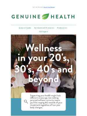 Genuine Health - Wellness tips in your 20’s, 30’s, 40’s and beyond.