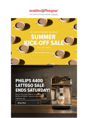 Seattle Coffee Gear - Summer Savings End Soon!