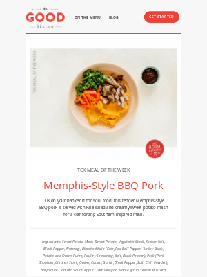The Good Kitchen - ⚡️ TCB: Memphis-Style Flavor Parade