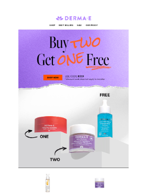 Derma E - 🎉 Unlock B2G1: Limited Time Offer!