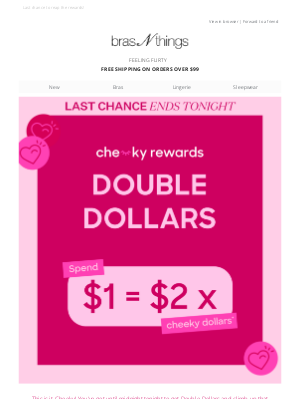 Bras N Things (New Zealand) - Double dollars ends TONIGHT, kevin 💋