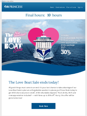 Princess Cruises - LAST DAY of our Love Boat Sale 💔