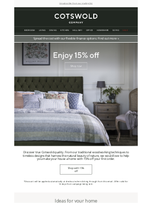 The Cotswold Company - Discover Cotswold quality with 15% off