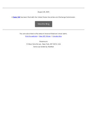Viacom - New Form 144 for Paramount