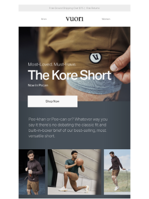 Vuori - The Kore Short: One Short. Every Sport™