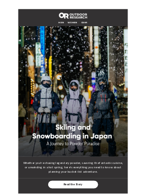 Outdoor Research - Built for Japan’s Epic Powder