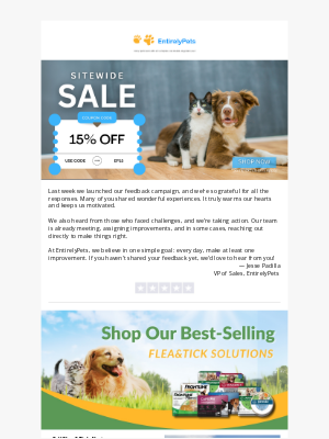 Save 15% Off Your Pet's Must-Haves! 🐾