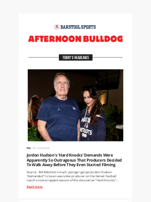 Barstool Sports - Jordon Hudson's 'Hard Knocks' Demands Were Apparently So Outrageous That Producers Decided To Walk Away Before They Even Started Filming