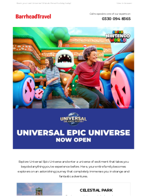 Barrhead Travel (United Kingdom) - Step into the worlds of Universal Epic Universe