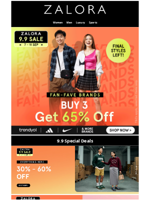 ZALORA Mayalsia - Our 9.9 Bestsellers Clearance is 🔛