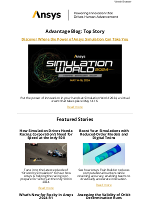 ANSYS - Simulation World 2024: Be Equipped, Empowered, and Inspired