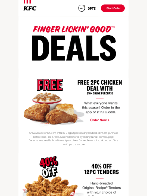 KFC - Deck the halls with DEALS!