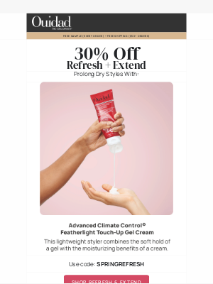 Ouidad - 30% off Refresh + Extend!