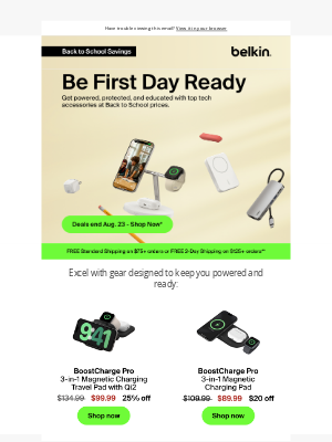 Belkin - Start your year with an A+ | Shop Tech Gear Deals that Make the Grade