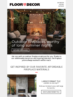 Floor And Decor - 🔥 Your dream outdoor fireplace is within reach.
