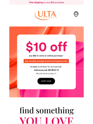 ULTA Beauty - Hillary, you have a coupon waiting for you 💵