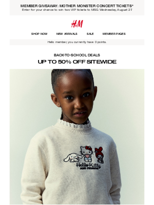 H&M - Last day: Up to 50% off sitewide