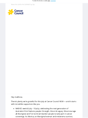 Cancer Council NSW (Australia) - What we've got in store for July!