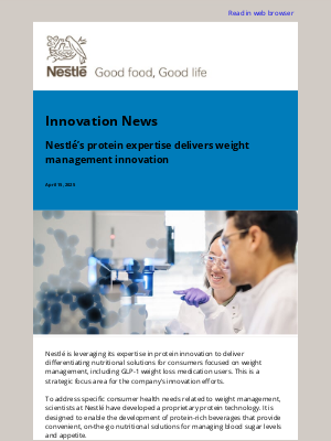 Nestle - Nestlé’s protein expertise delivers weight management innovation
