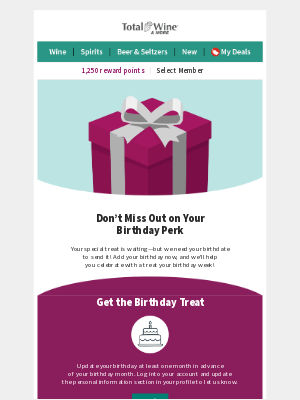 Total Wine & More - Better than cake & confetti! A special treat for you!