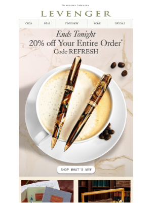 Levenger - 20% off Everything. Ends Tonight.