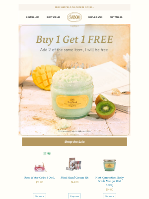 Sabon NYC - Buy 1 Get 1 FREE⚡Ends Tomorrow!