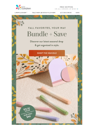 Erin Condren - Fall favorites, bundled with savings🍁
