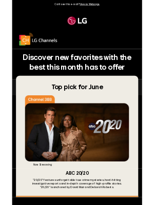 LG Electronics - Find your summer lineup with LG Channels