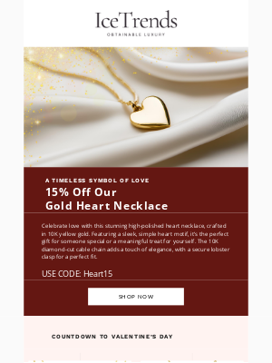 ICE Jewelry - 💖 15% Off Our Gold Heart Necklace + Valentine's Day Gifts You’ll Love!