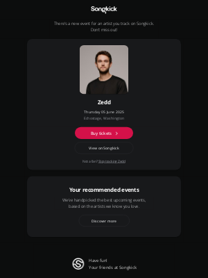 Songkick - Just announced: Zedd