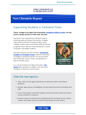 The Chronicle of Higher Education - Supporting Students in Turbulent Times
