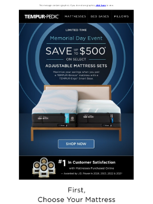 Tempur-Pedic - Save $500 on our top innovations