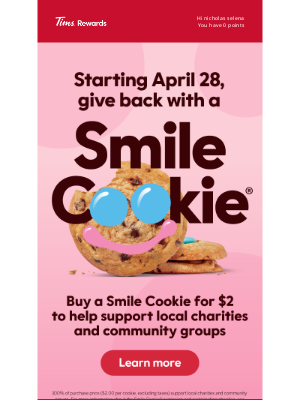 Tim Hortons - Smile Cookies are so close you can almost take a bite! 😋🍪