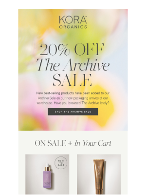 KORA Organics(Australia) - 20% Off The Archive Sale